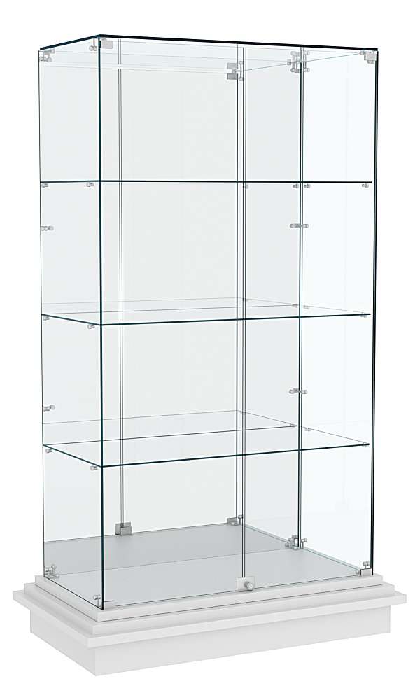 Витрина с прозрачными дверками ЗИККУРАТ №7 Серый