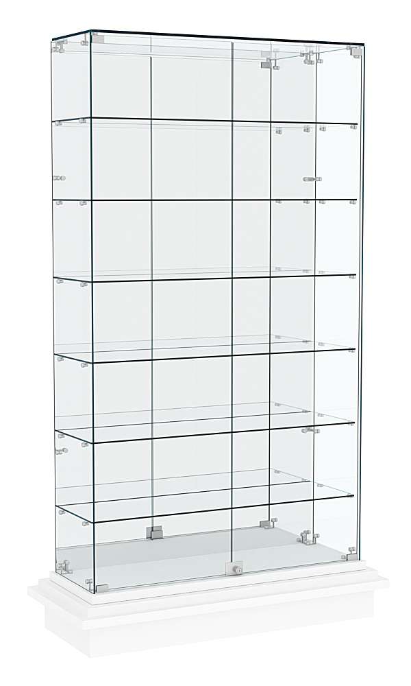 Витрина с зеркальной задней стенкой ЗИККУРАТ №11 Белый