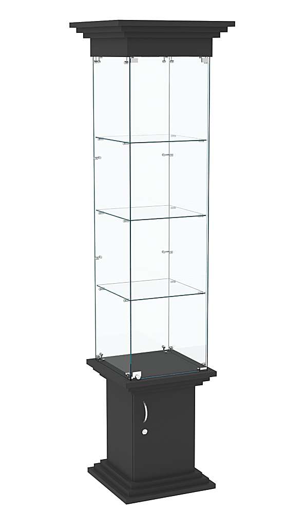 Витрина с верхней подсветкой ЦИТАДЕЛЬ №2 Черный