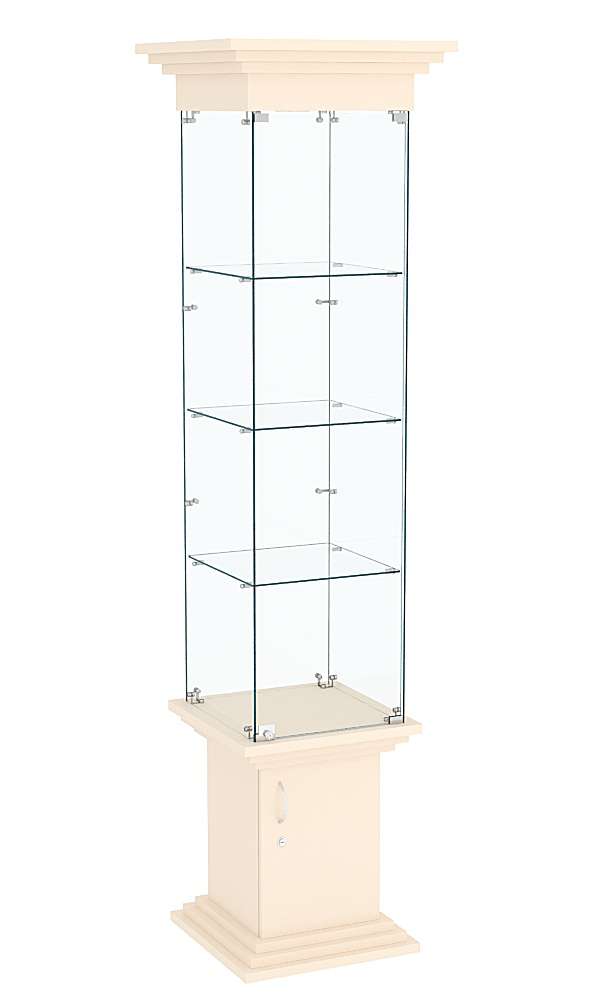Витрина с верхней подсветкой ЦИТАДЕЛЬ №2 Крем Вайс