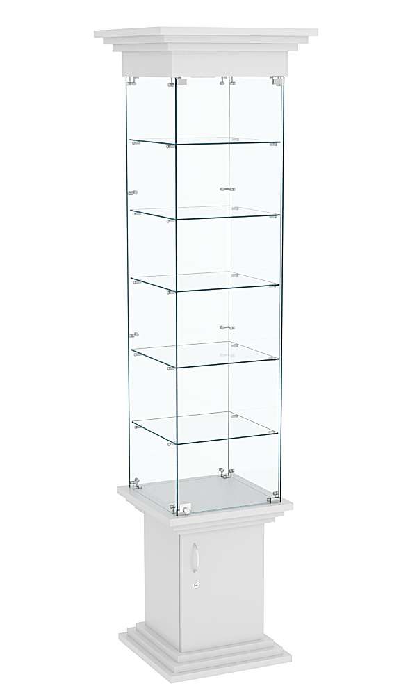 Витрина с дверками стаканчик с пятью полками ЦИТАДЕЛЬ №502 Серый