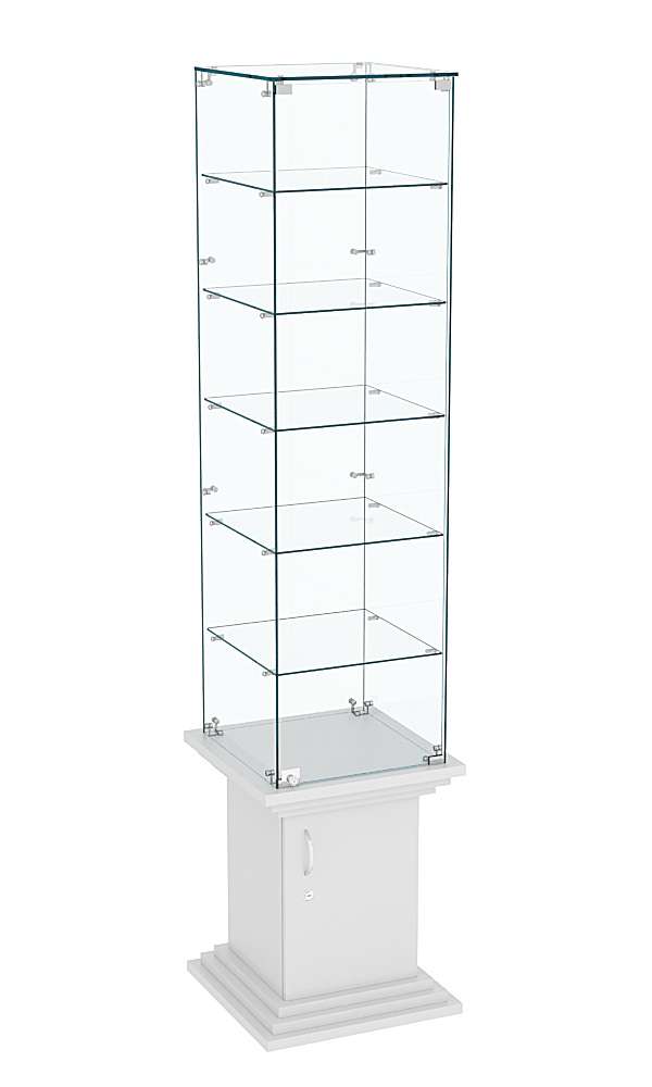 Витрина стаканчик с пятью полками прозрачная ЦИТАДЕЛЬ №506 Серый