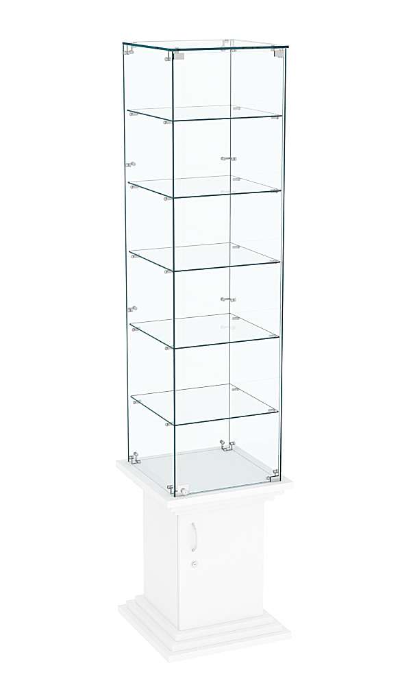 Витрина стаканчик с пятью полками прозрачная ЦИТАДЕЛЬ №506 Белый