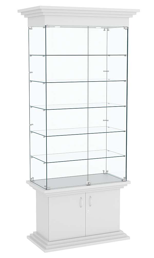 Витрина с дверками широкая с 5-ю полками ЦИТАДЕЛЬ №501 Серый