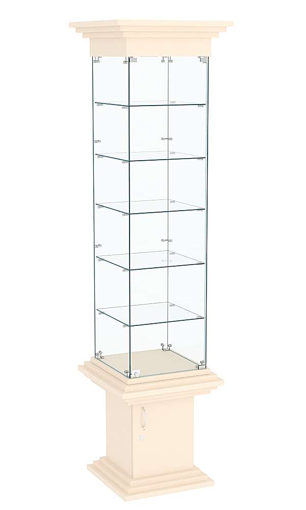 Витрина стаканчик с пятью полками КОЛОСС №502 Крем Вайс