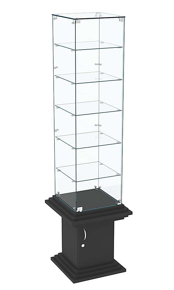 Витрина стаканчик с пятью полками прозрачная КОЛОСС №506 Черный
