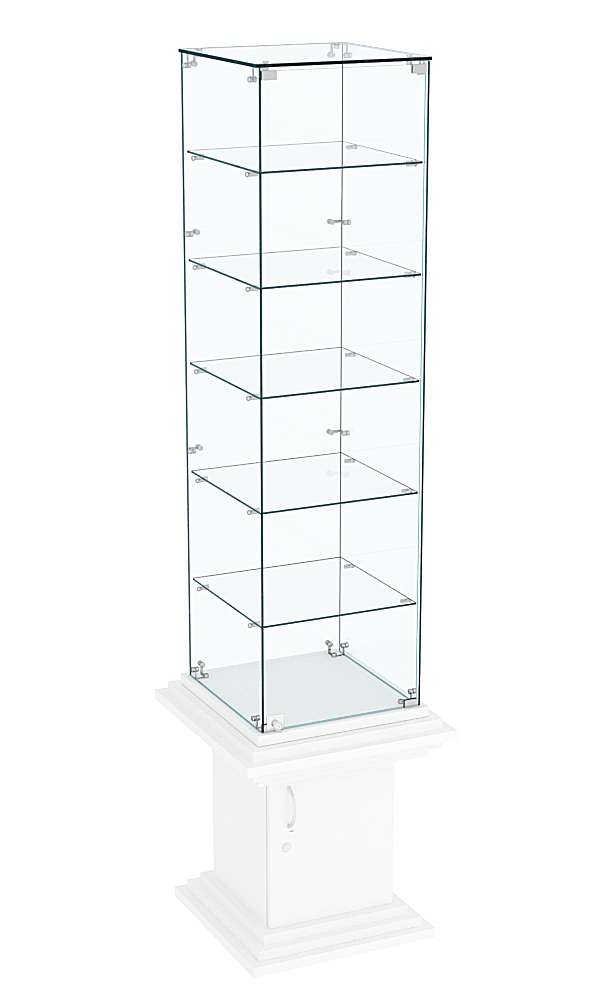 Витрина стаканчик с пятью полками прозрачная КОЛОСС №506 Белый