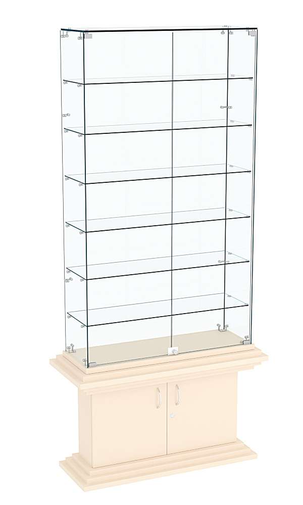 Витрина с узким накопителем КОЛОСС №33 Крем Вайс