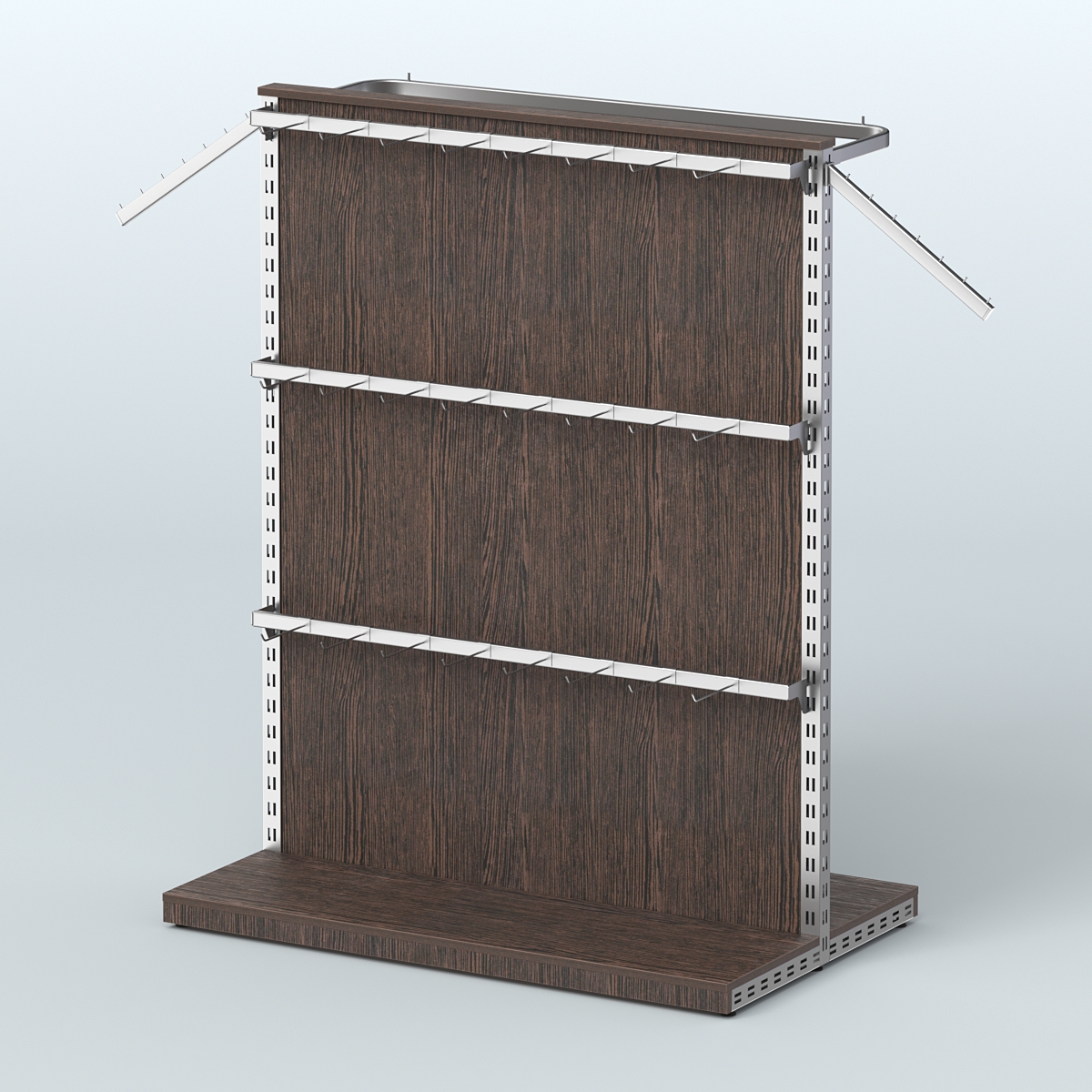 Система ЭЛЕГАНТ островная с разделителем из ДСП и четырьмя поручнями №5 Дуб Венге