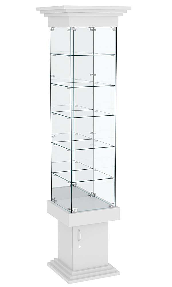 Витрина зеркалом и пятью полками ДОНЖОН №504 Серый