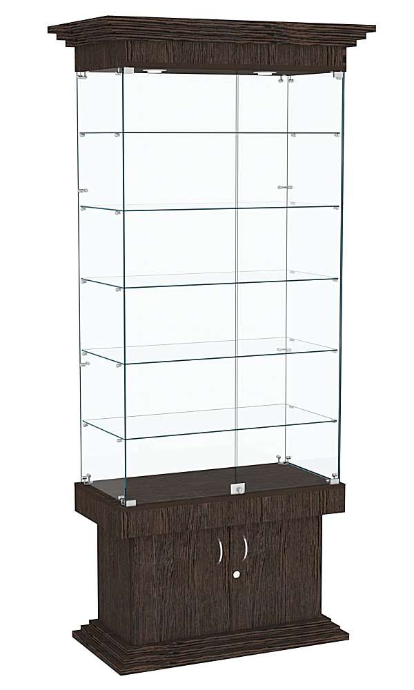 Витрина с дверками широкая с 5-ю полками ДОНЖОН №501 Дуб Венге