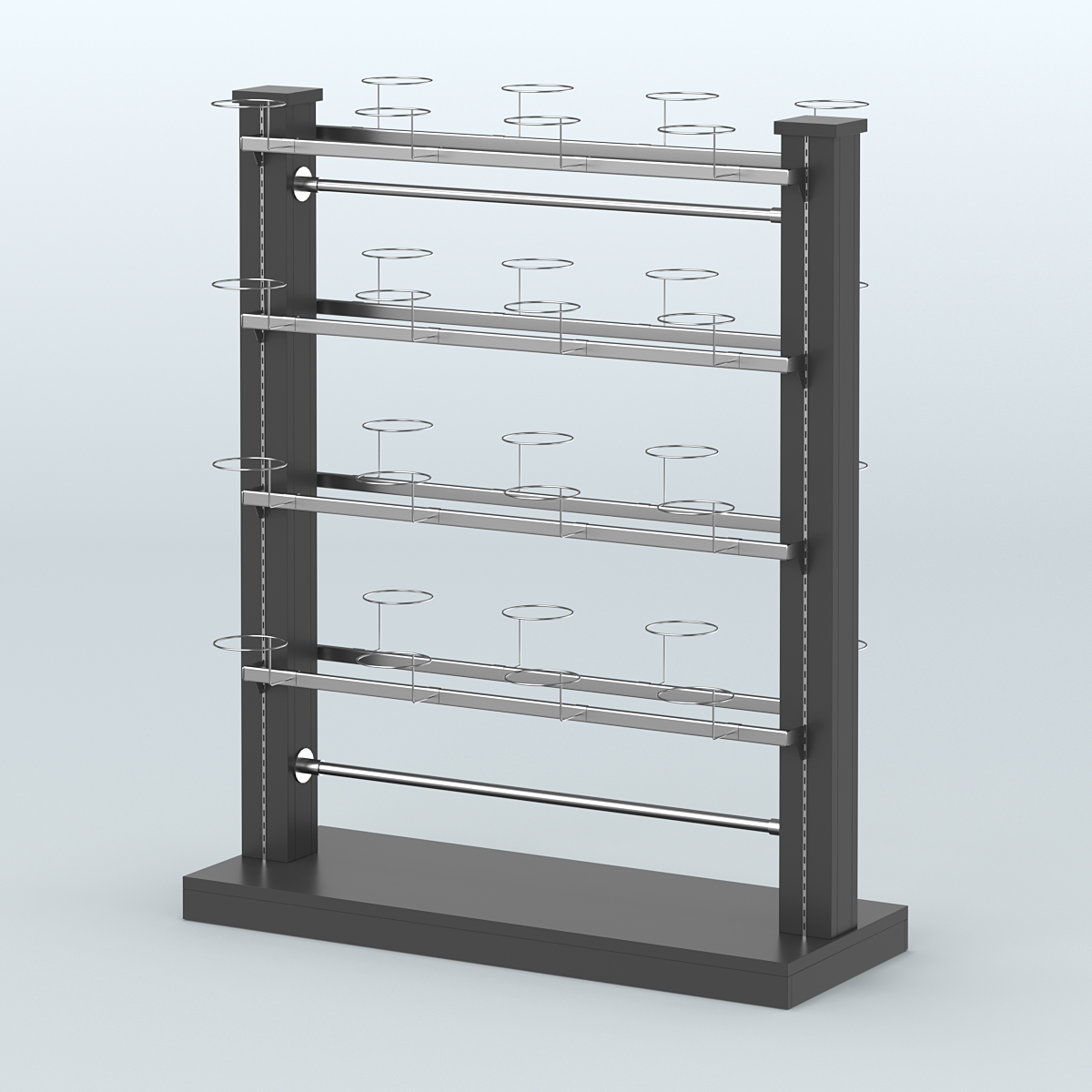 Островная система с перфорацией для головных уборов Черный