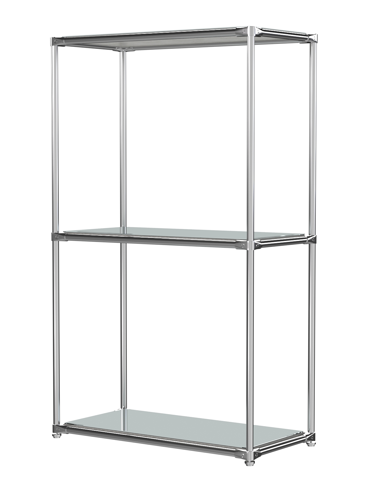 Хромированный стеллаж СТИЛЬ №2а-4 с зеркалами Метрополитан Грей