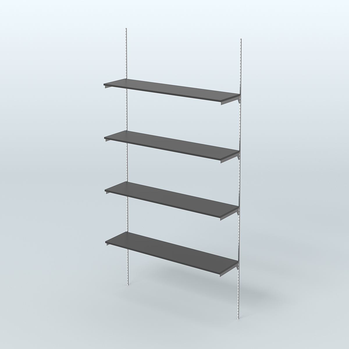 Модульная система Neo Fix №4 с четырьмя полками ДСП 16 мм (1200 мм) Черный