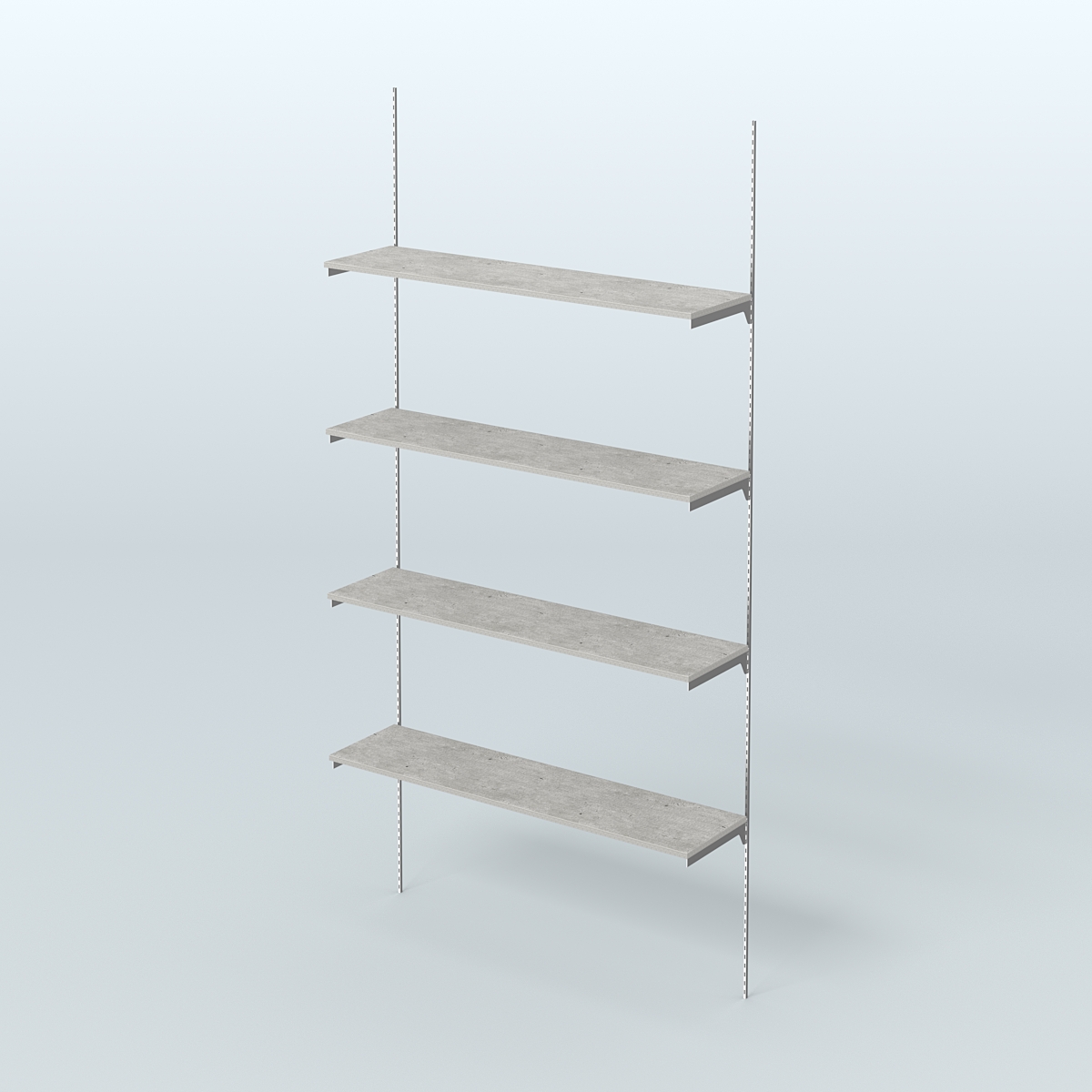 Модульная система Neo Fix №4 с четырьмя полками ДСП 16 мм (1200 мм) Метрополитан Грей