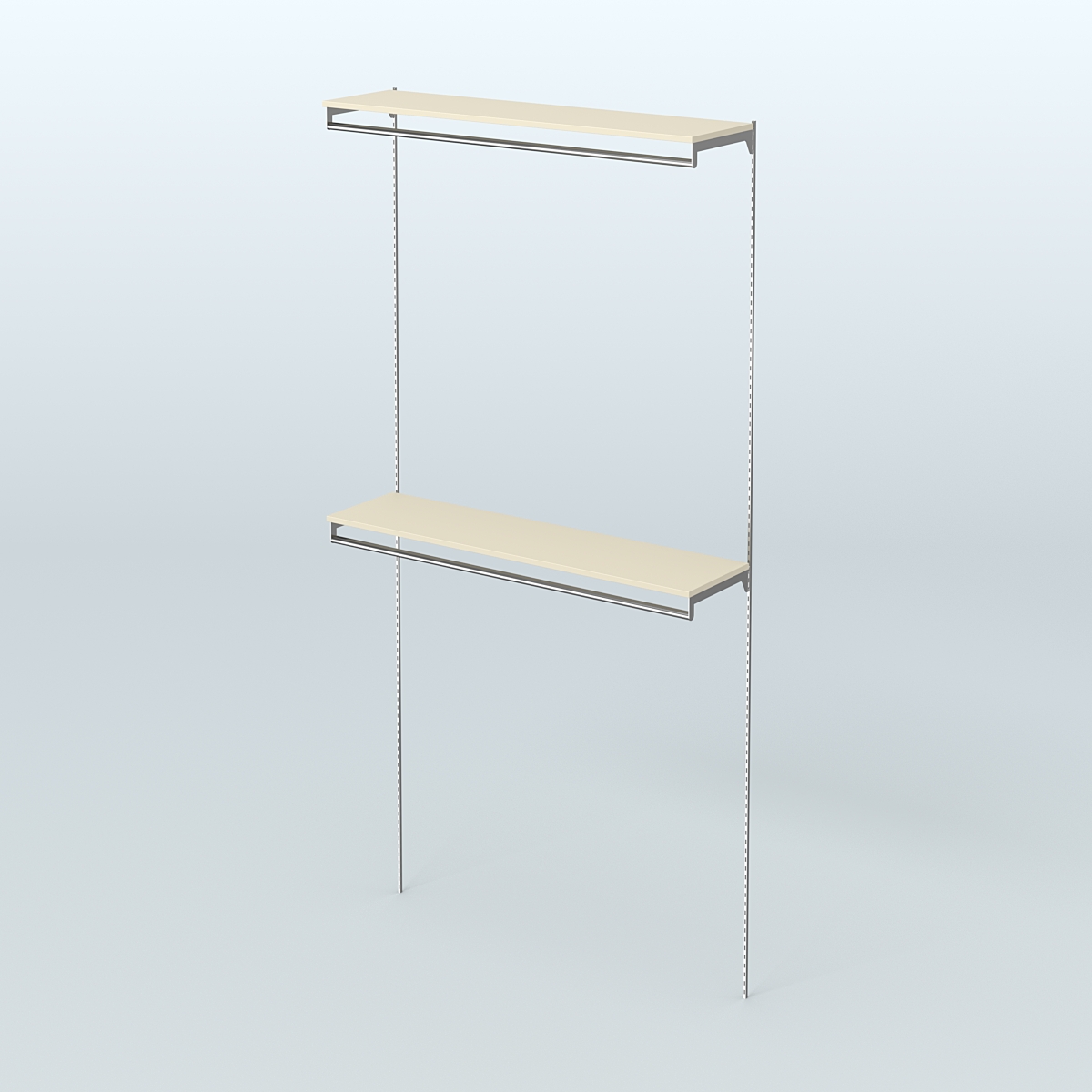 Модульная система Neo Fix №10 с двумя сборными поручнями и полками ДСП 16 мм (1200 мм) Крем Вайс