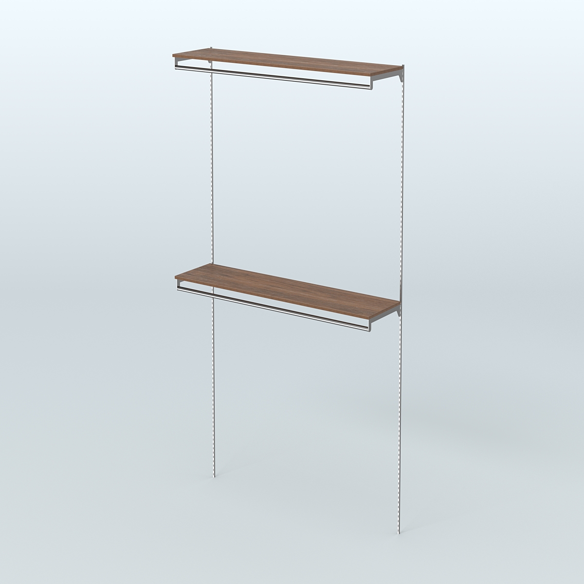 Модульная система Neo Fix №10 с двумя сборными поручнями и полками ДСП 16 мм (1200 мм) Орех