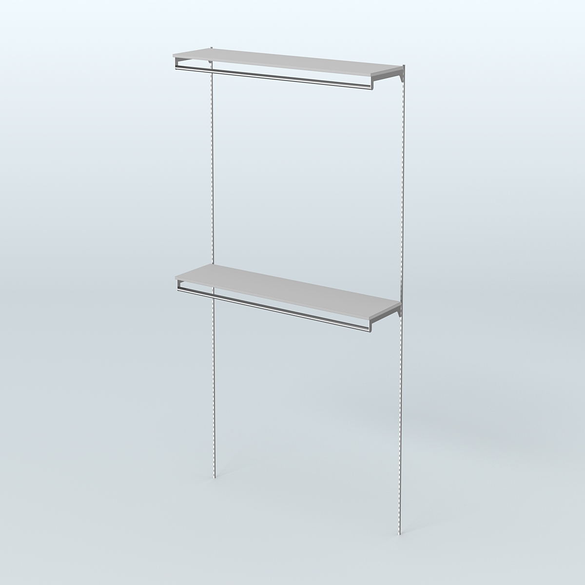 Модульная система Neo Fix №10 с двумя сборными поручнями и полками ДСП 16 мм (1200 мм) Серый