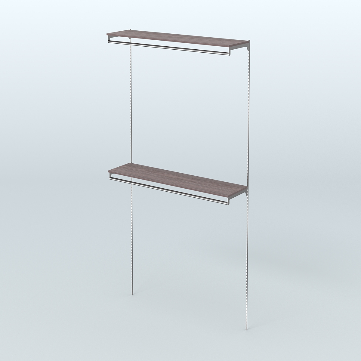 Модульная система Neo Fix №10 с двумя сборными поручнями и полками ДСП 16 мм (1200 мм) Ясень Анкор темный