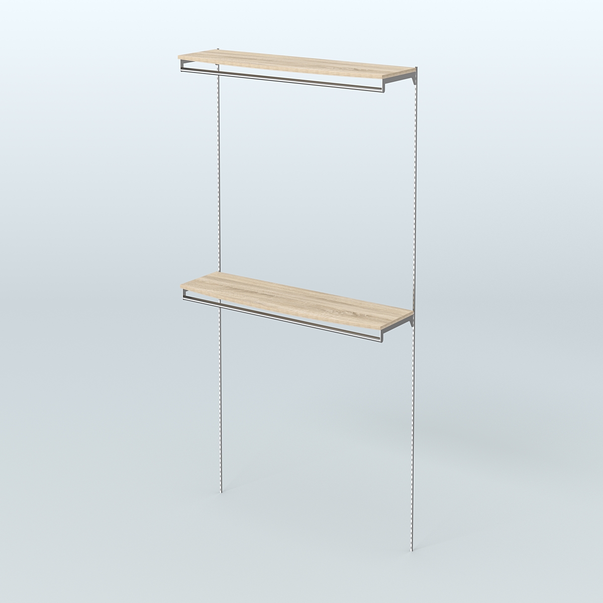 Модульная система Neo Fix №11 со сборными поручнями и закругленными полками ДСП 16 мм (1200 мм) Дуб Сонома