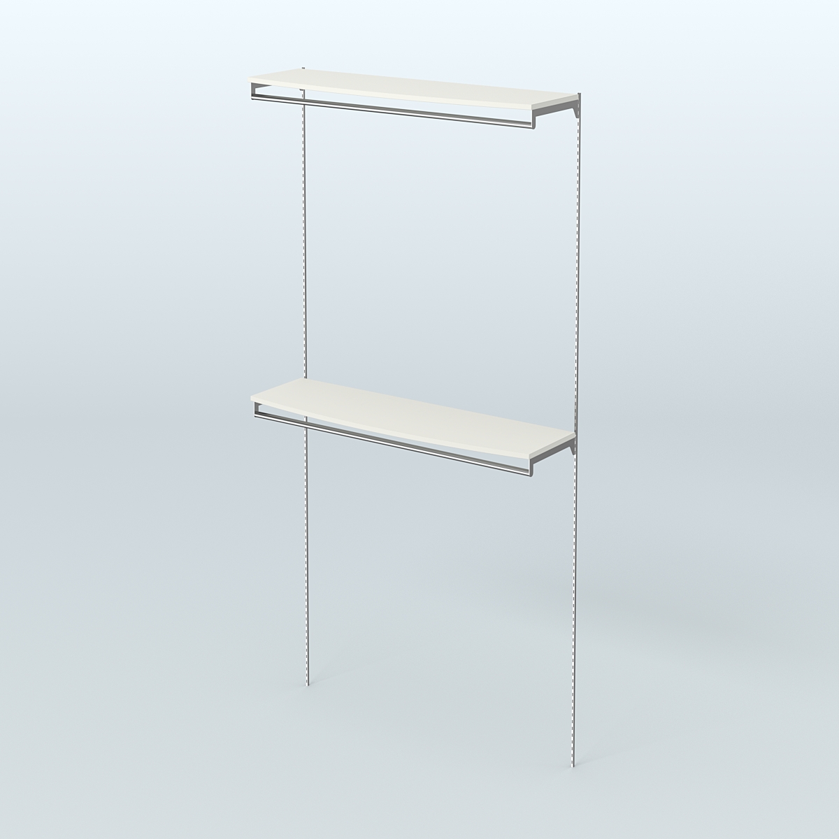 Модульная система Neo Fix №11 со сборными поручнями и закругленными полками ДСП 16 мм (1200 мм) Белый