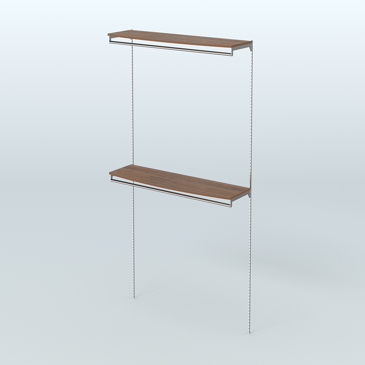 Модульная система Neo Fix №11 со сборными поручнями и закругленными полками ДСП 16 мм (1200 мм) Орех