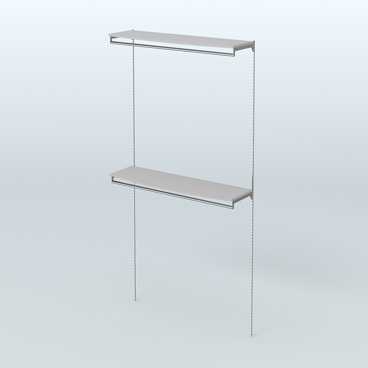 Модульная система Neo Fix №11 со сборными поручнями и закругленными полками ДСП 16 мм (1200 мм) Серый