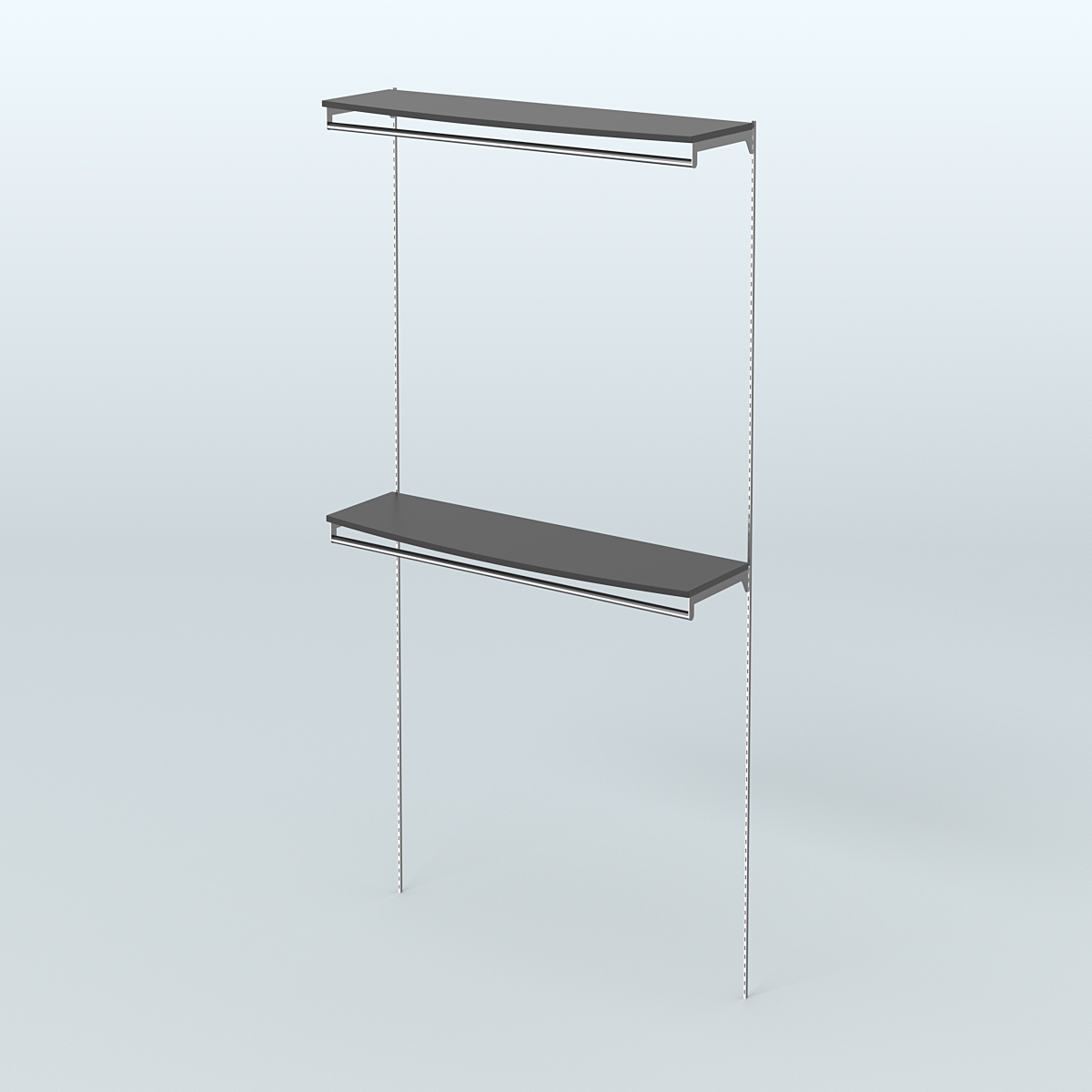 Модульная система Neo Fix №11 со сборными поручнями и закругленными полками ДСП 16 мм (1200 мм) Черный