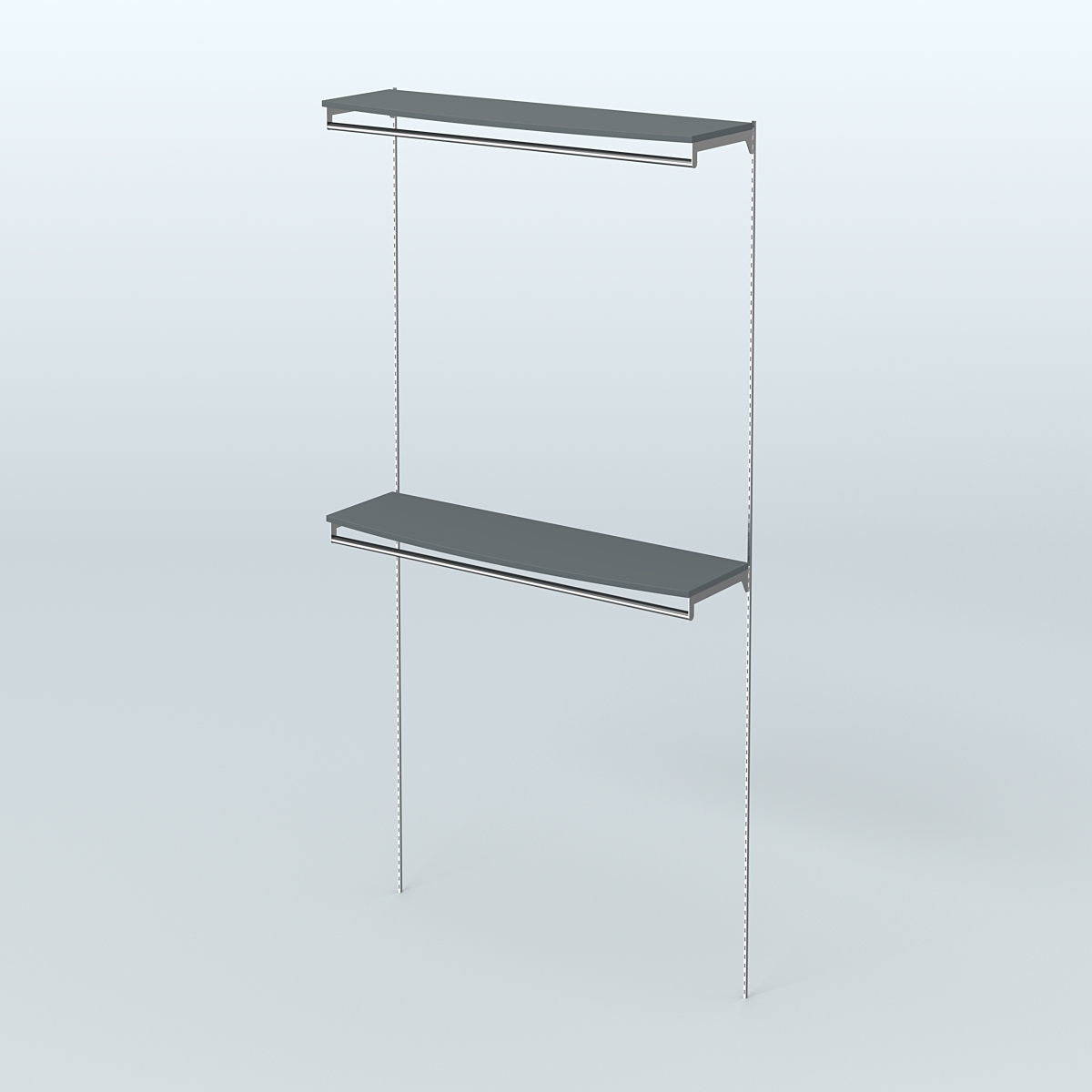 Модульная система Neo Fix №11 со сборными поручнями и закругленными полками ДСП 16 мм (1200 мм) Темно-Серый