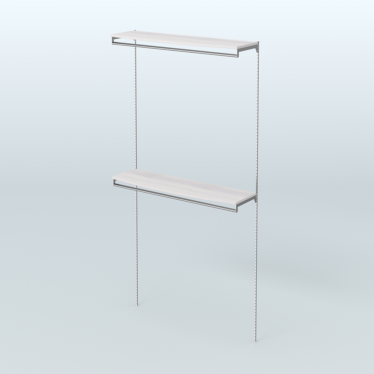 Модульная система Neo Fix №11 со сборными поручнями и закругленными полками ДСП 16 мм (1200 мм) Ясень Анкор светлый