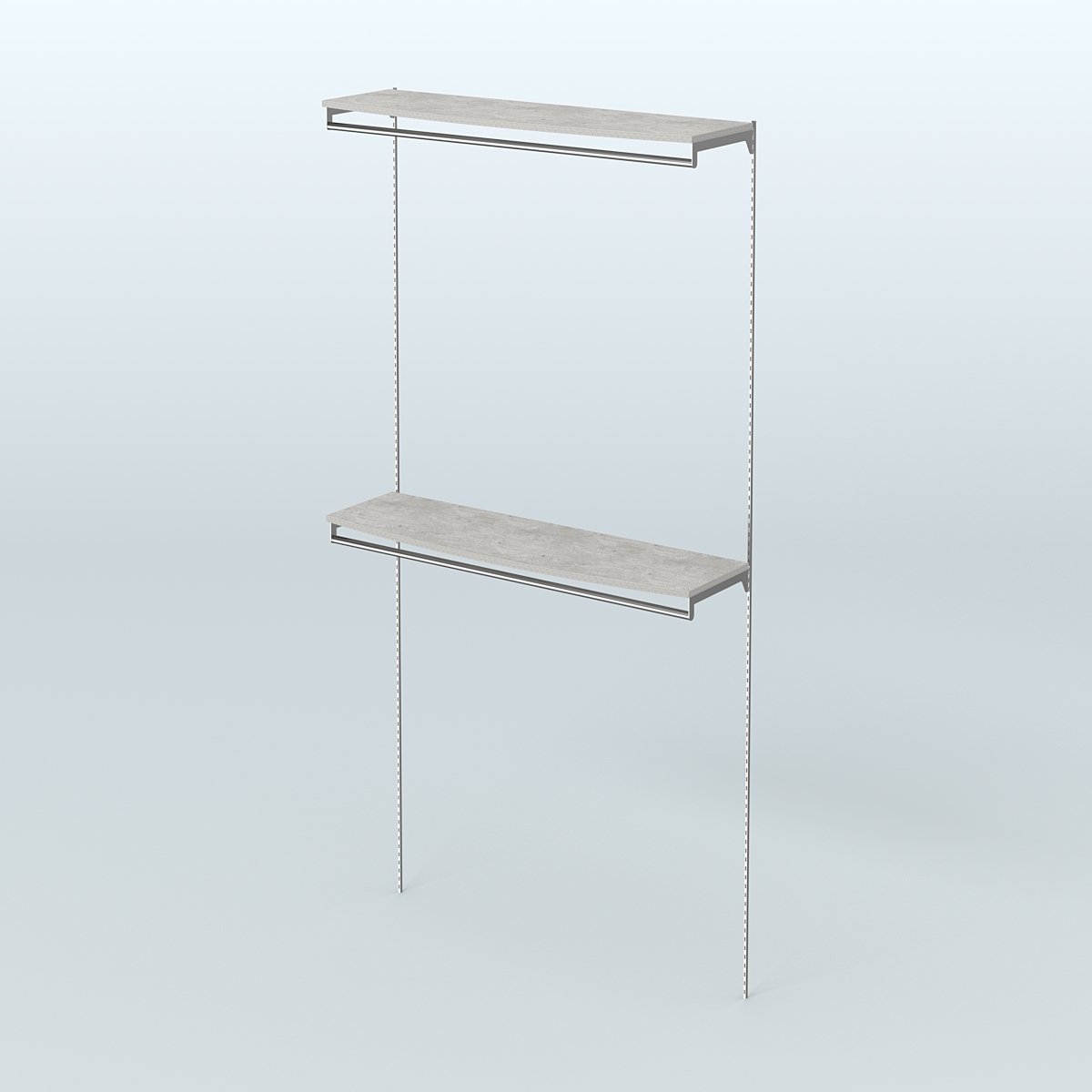 Модульная система Neo Fix №11 со сборными поручнями и закругленными полками ДСП 16 мм (1200 мм) Метрополитан Грей