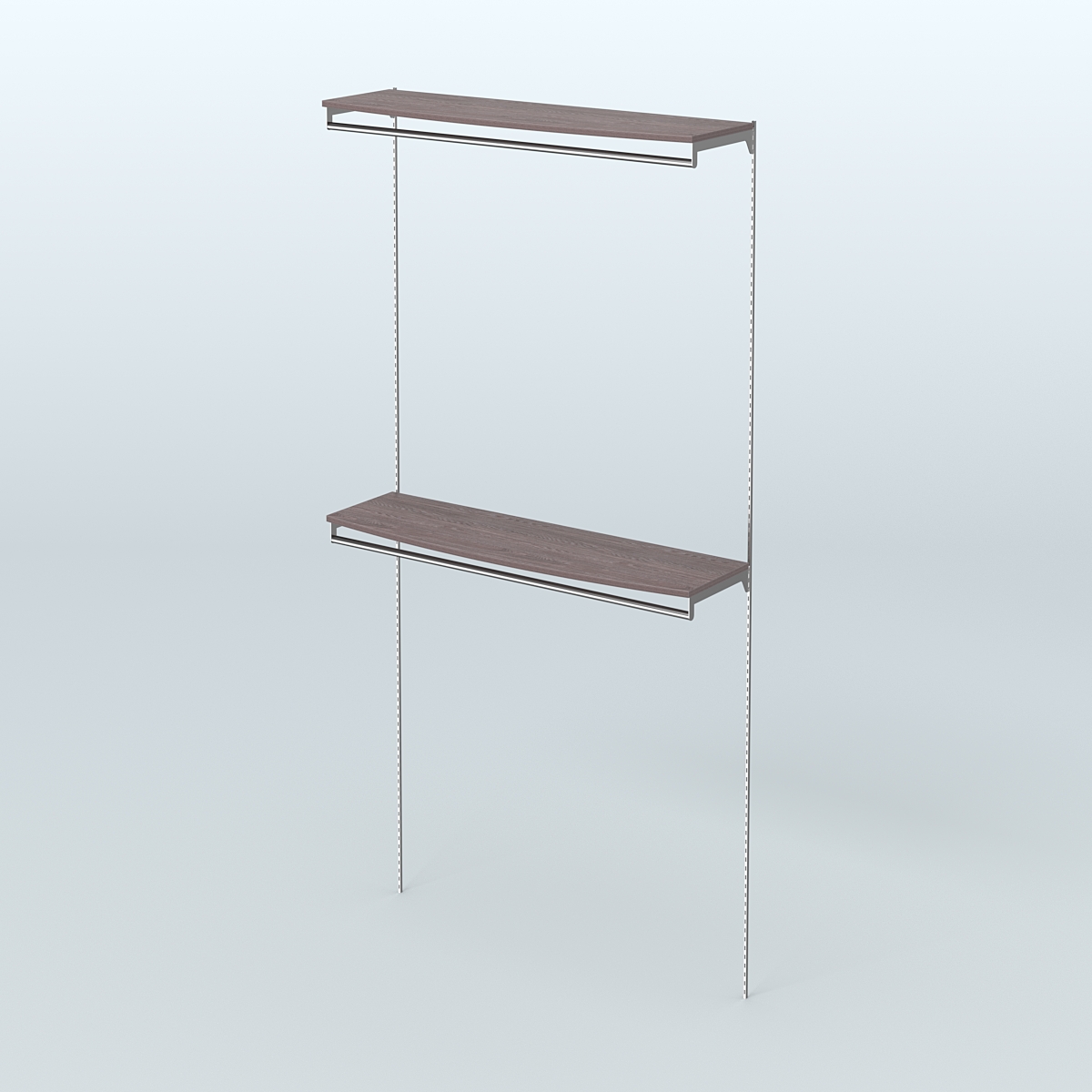 Модульная система Neo Fix №11 со сборными поручнями и закругленными полками ДСП 16 мм (1200 мм) Ясень Анкор темный
