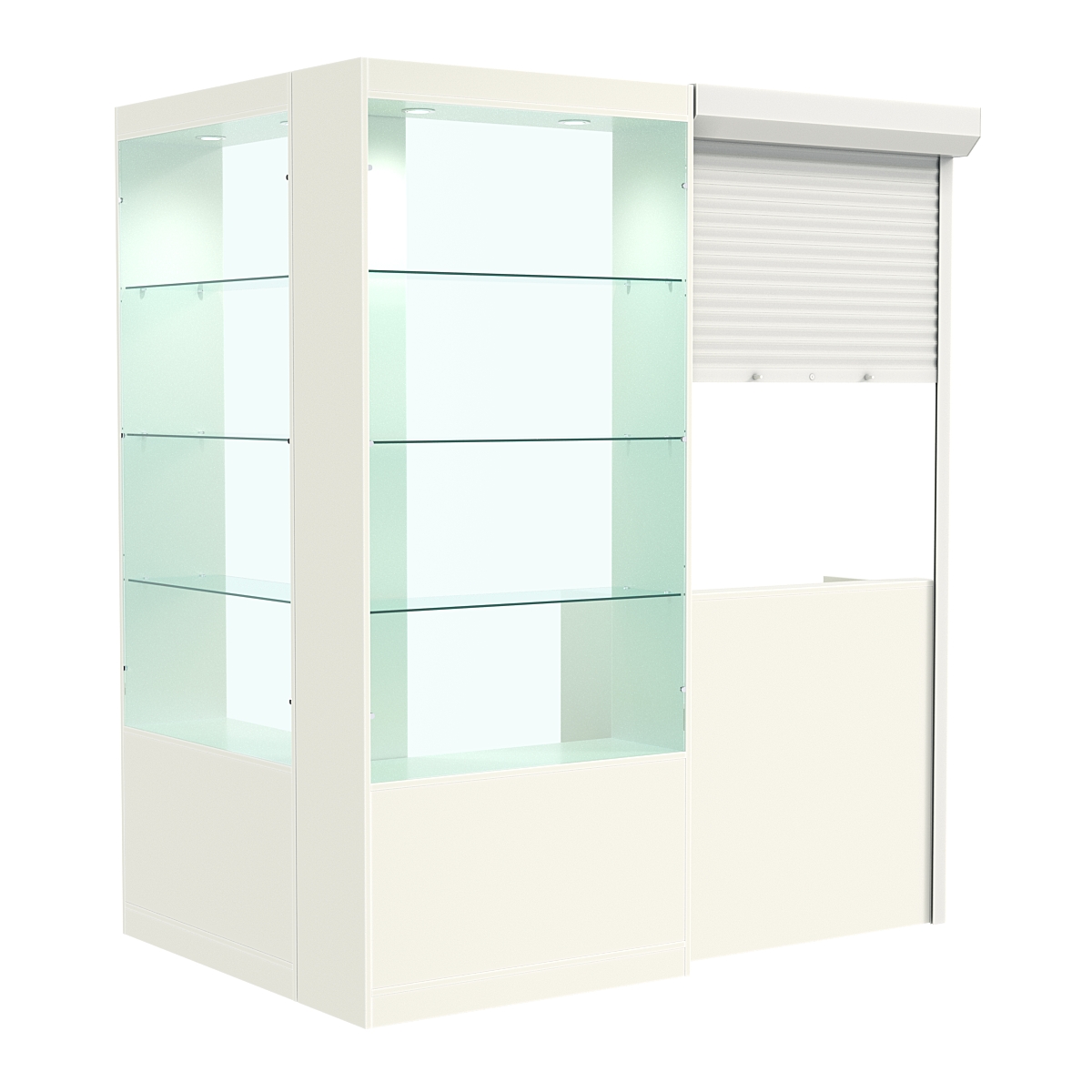 Угловой павильон №1-3П (2,16 кв.м) Белый