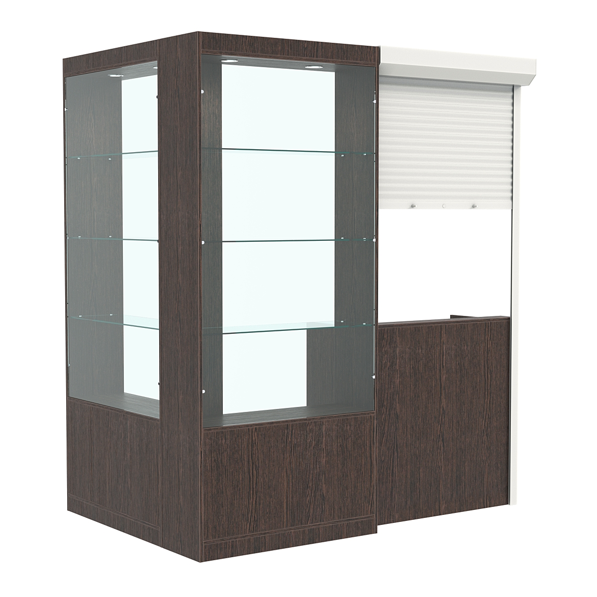 Угловой павильон №1-3П (2,16 кв.м) Дуб Венге