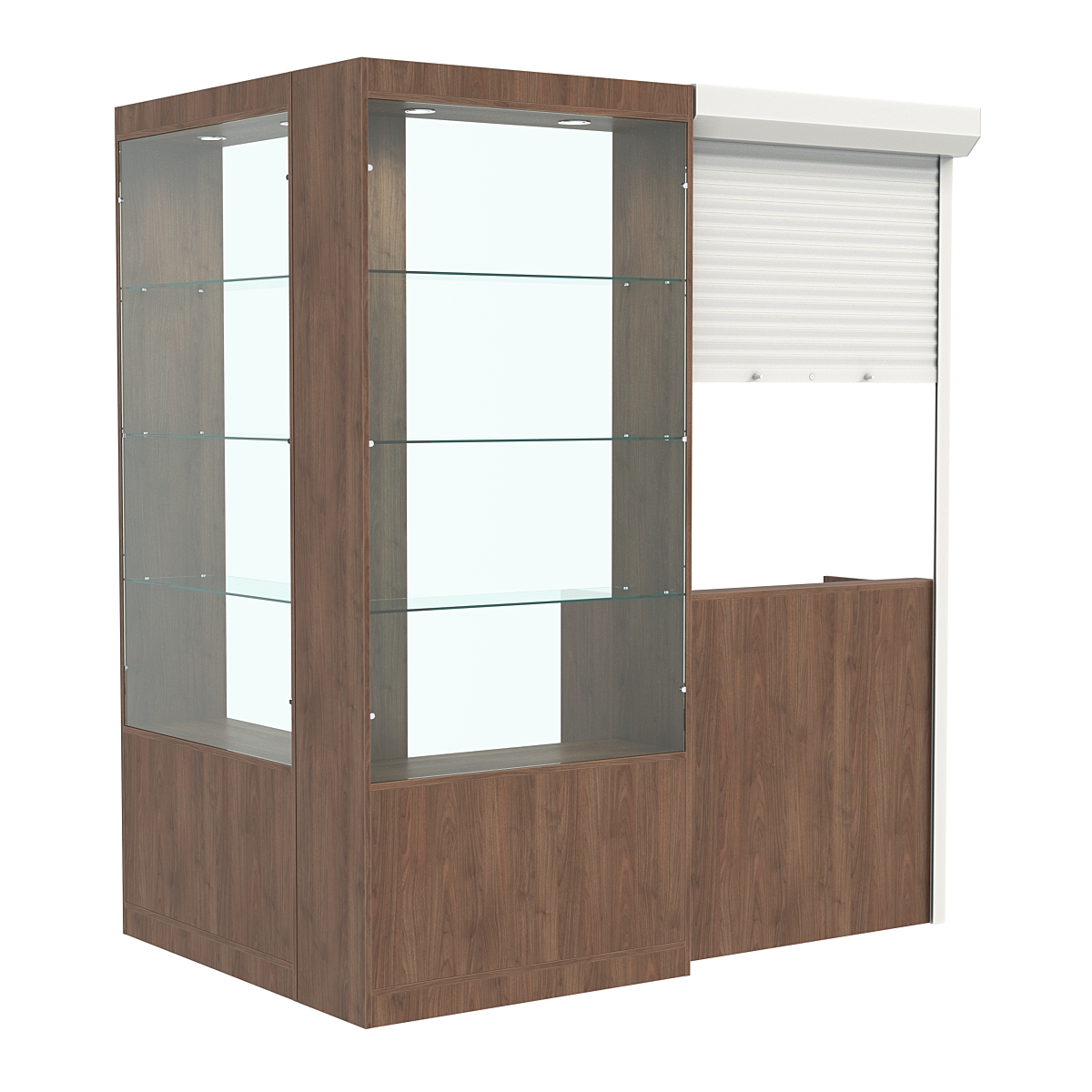 Угловой павильон №1-3П (2,16 кв.м) Орех