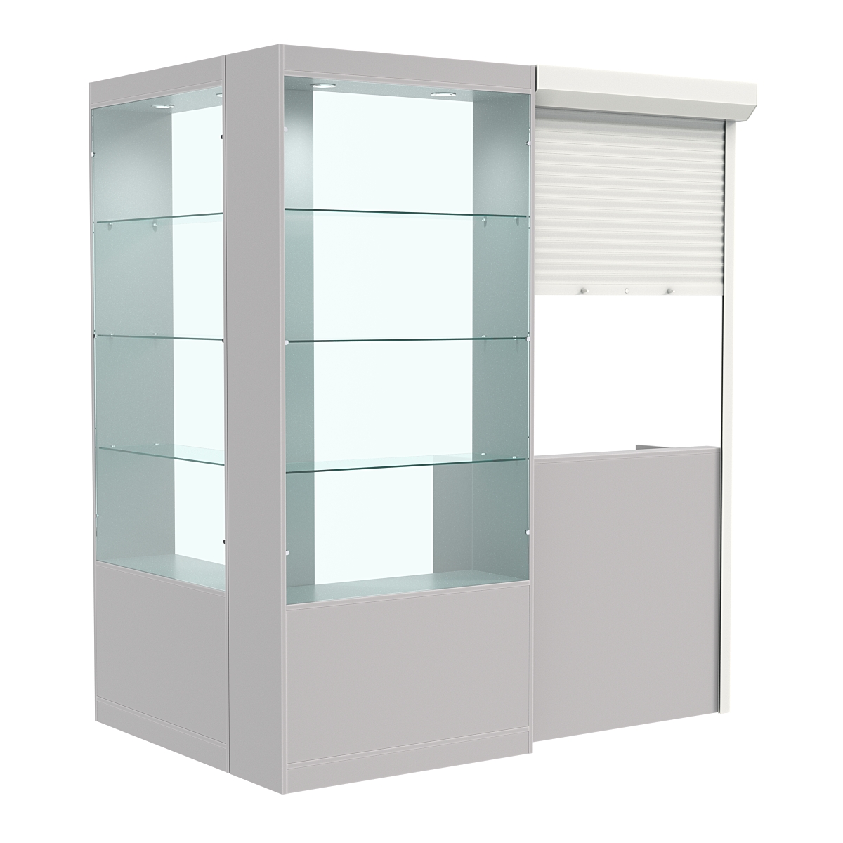 Угловой павильон №1-3П (2,16 кв.м) Серый