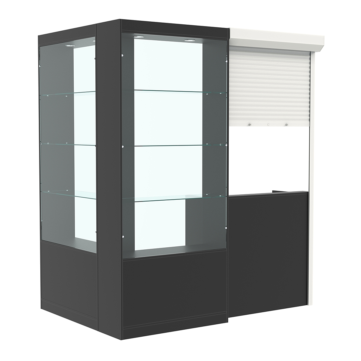 Угловой павильон №1-3П (2,16 кв.м) Черный