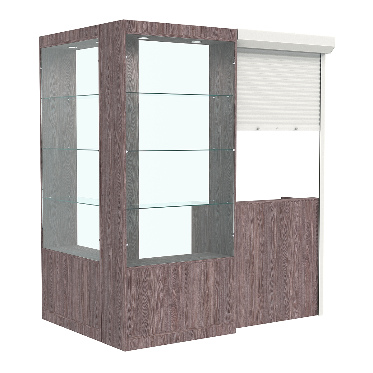 Угловой павильон №1-3П (2,16 кв.м) Ясень Анкор темный