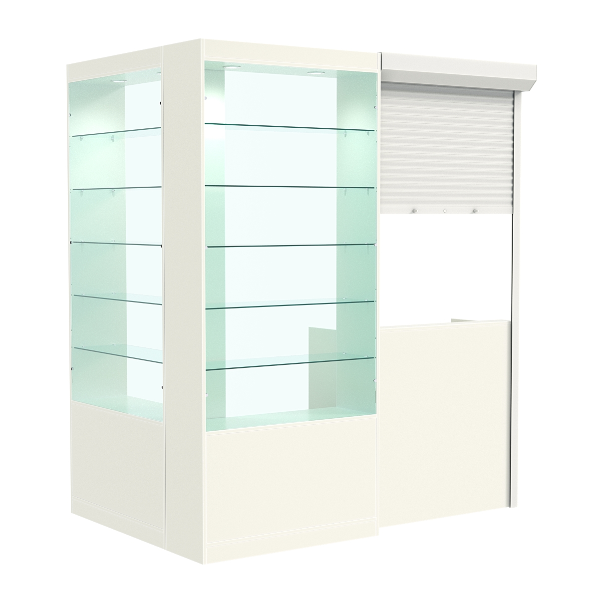 Угловой павильон №1-5П (2,16 кв.м) Белый