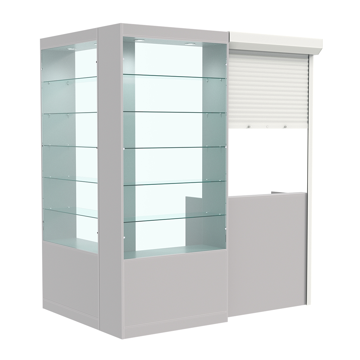 Угловой павильон №1-5П (2,16 кв.м) Серый