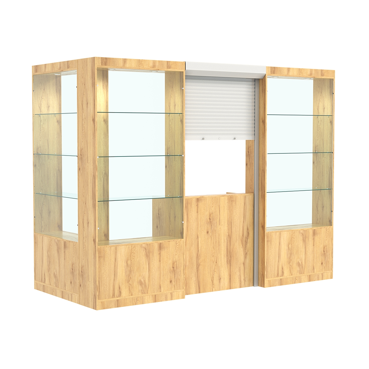 Угловой павильон №2-3П (3,24 кв.м) Дуб Золотистый