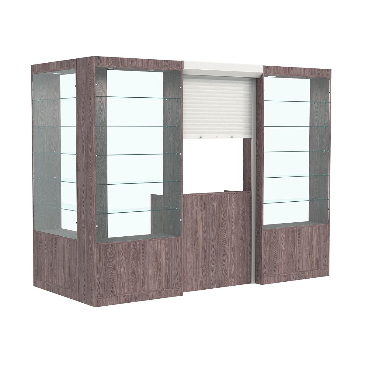 Угловой павильон №2-5П (3,24 кв.м) Ясень Анкор темный