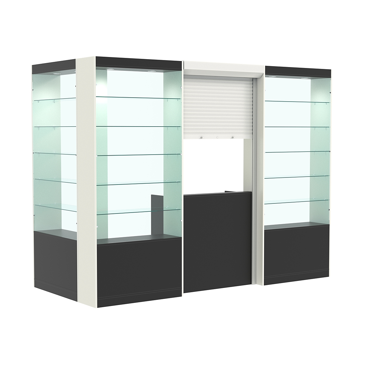 Угловой павильон №2-5П (3,24 кв.м) Черный и Белый