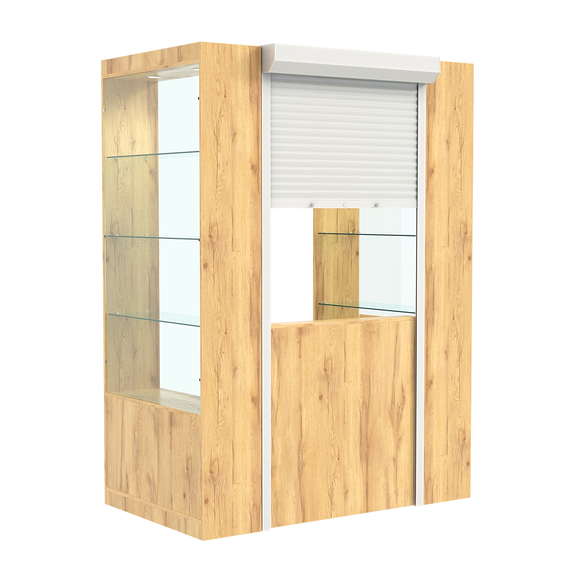 П-образный павильон №3-3П (1,35 кв.м) Дуб Золотистый