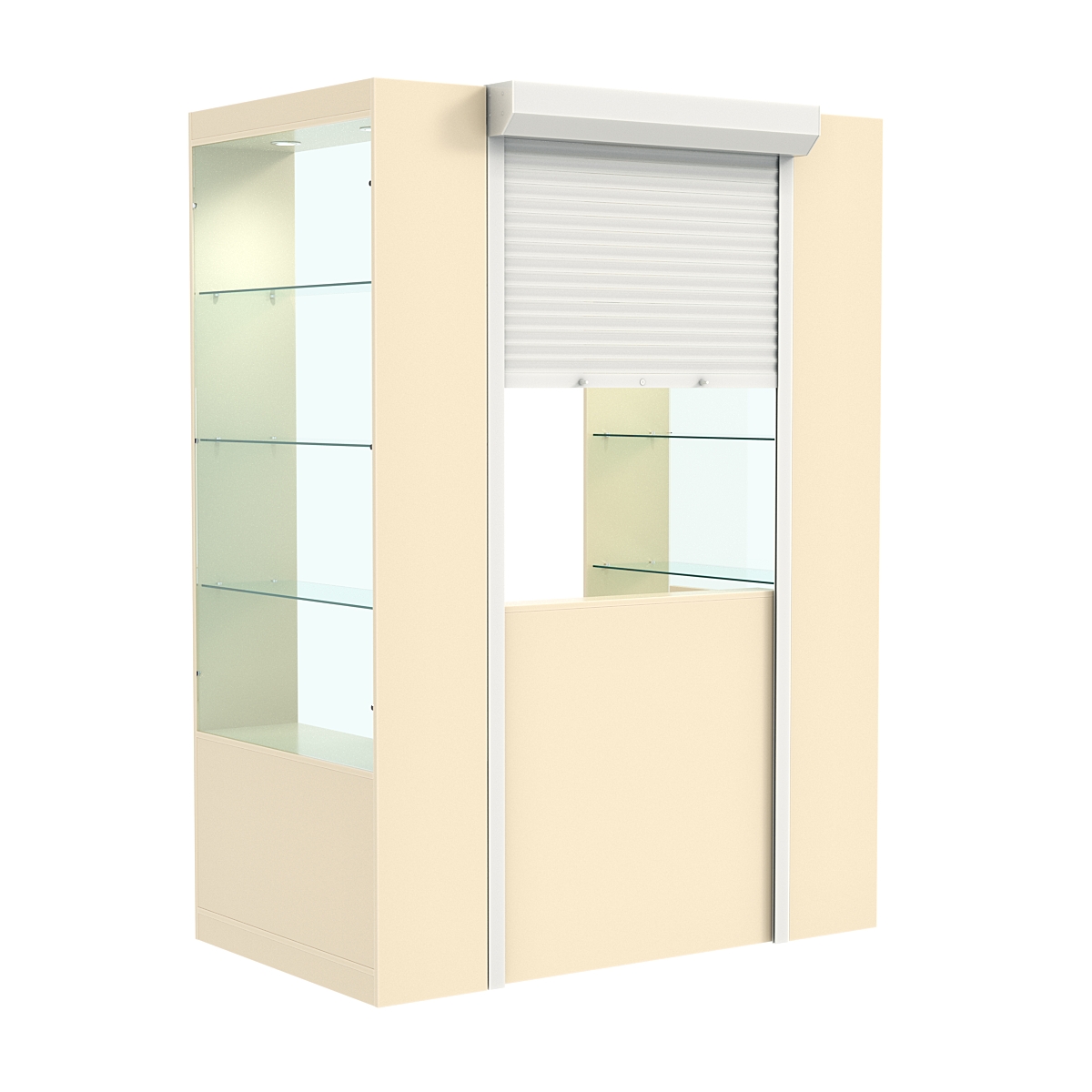 П-образный павильон №3-3П (1,35 кв.м) Крем Вайс