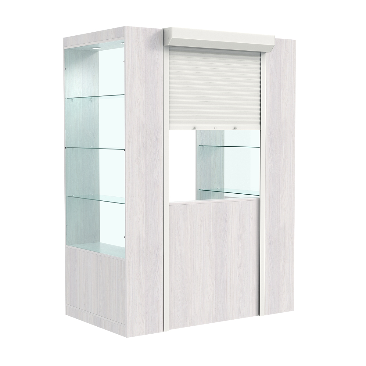 П-образный павильон №3-3П (1,35 кв.м) Ясень Анкор светлый