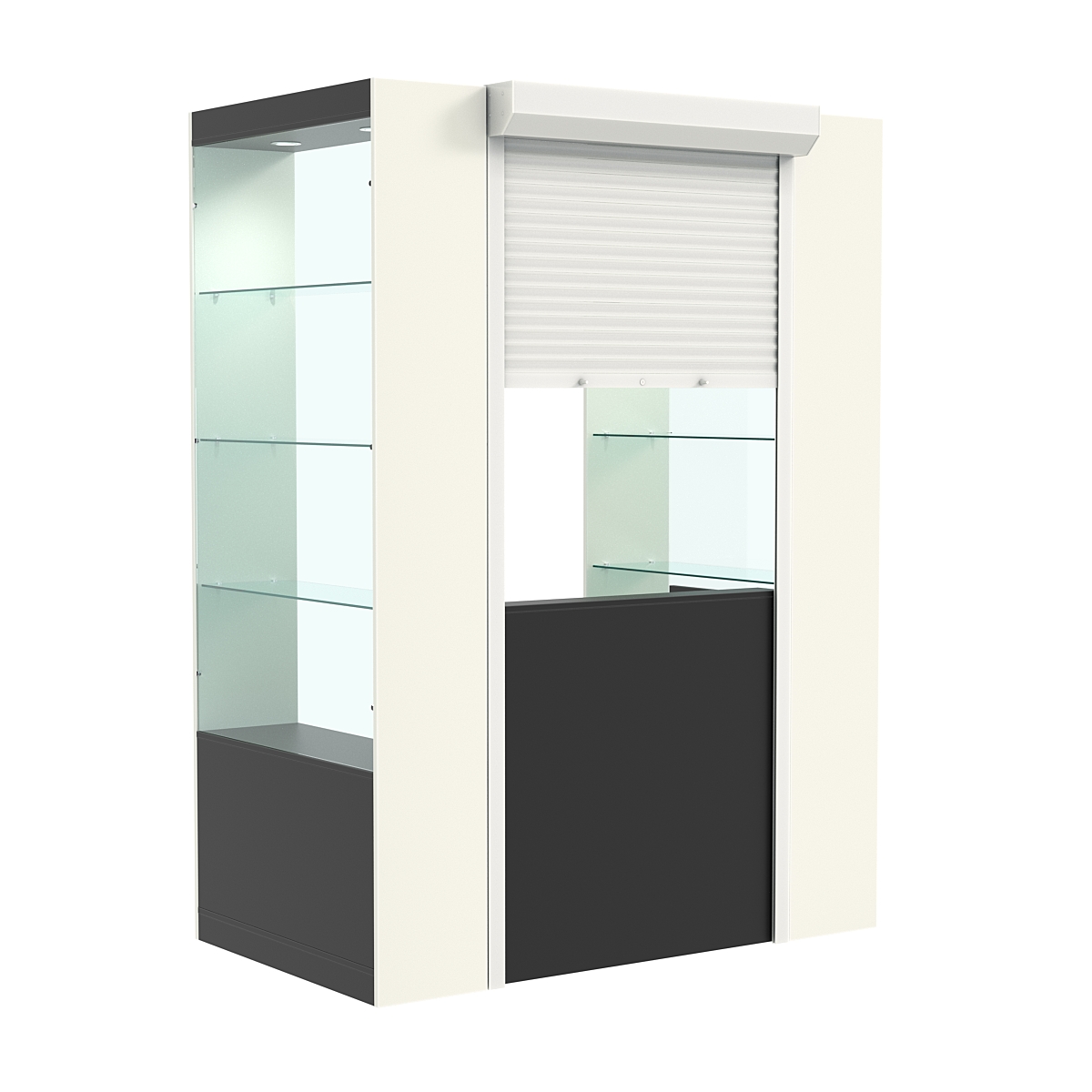 П-образный павильон №3-3П (1,35 кв.м) Черный и Белый