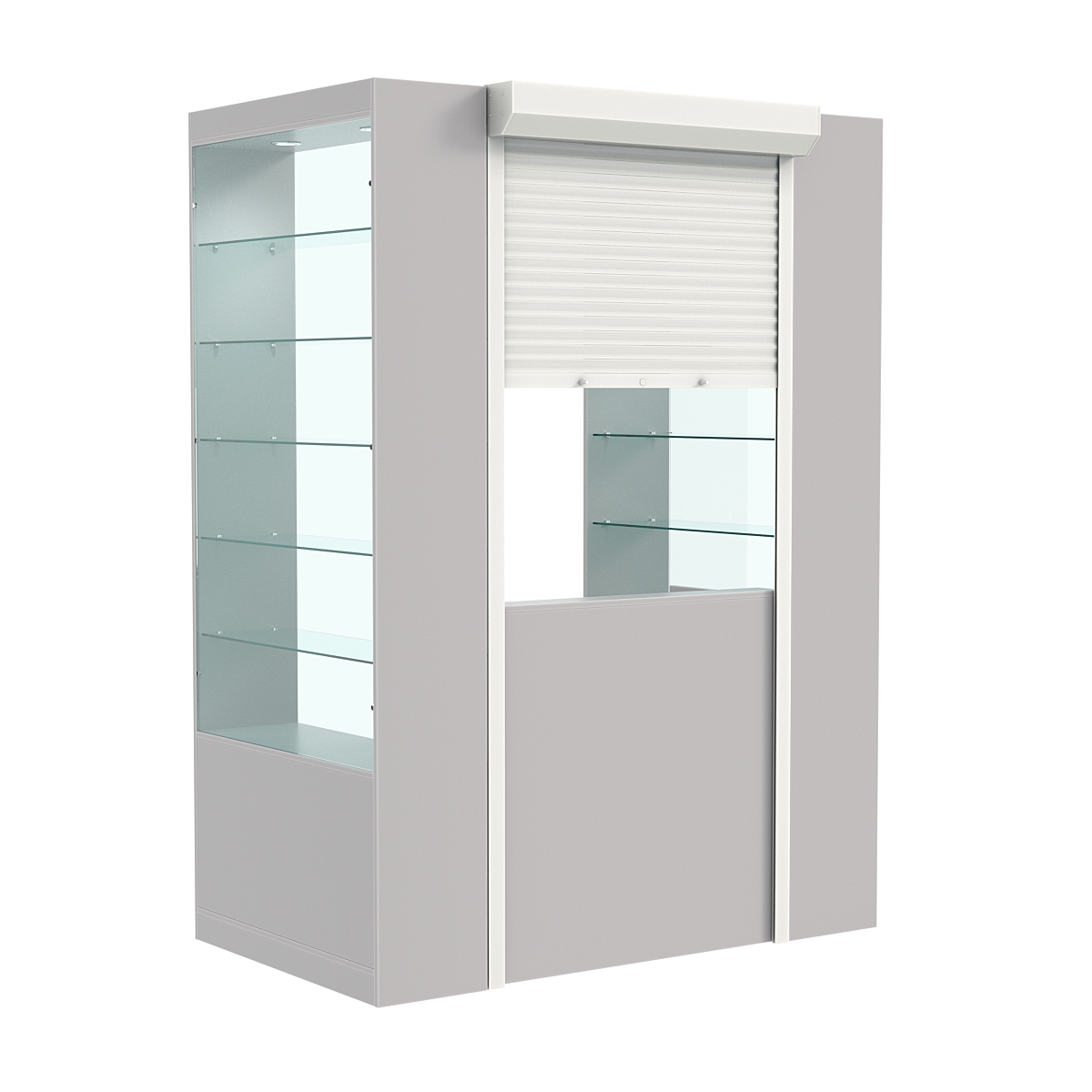 Недорогой П-образный павильон №3-5П (1,35 кв.м) Серый