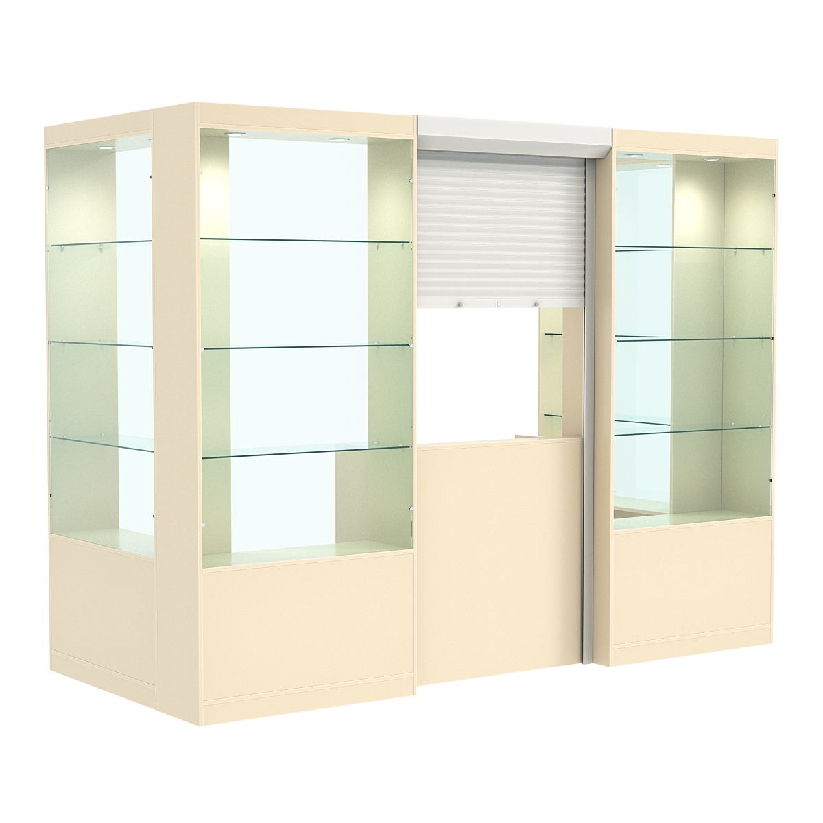 П-образный павильон №4-3П (3,24 кв.м) Крем Вайс