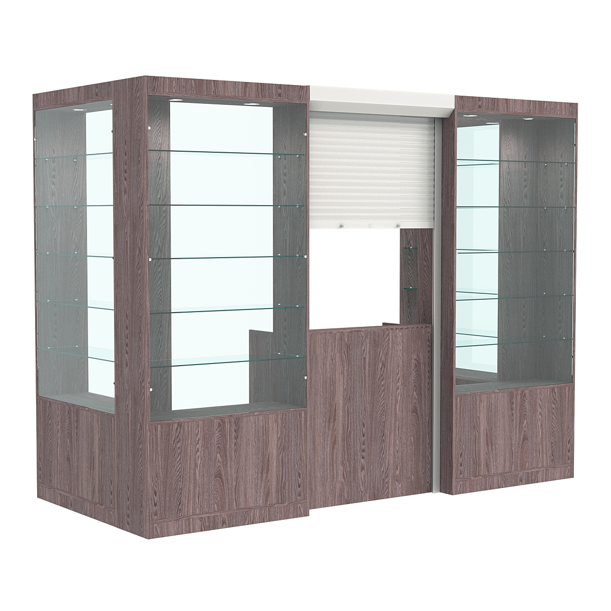 П-образный павильон №4-5П (3,24 кв.м) Ясень Анкор темный